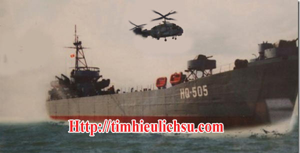 Tàu HQ-505 của thuyền trưởng Vũ Huy Lễ bị đánh chìm trong trận hải chiến Gạc Ma 1988 hay còn gọi là trận chiến Trường Sa 1988 trong chiến tranh Việt Trung trên biển Đông