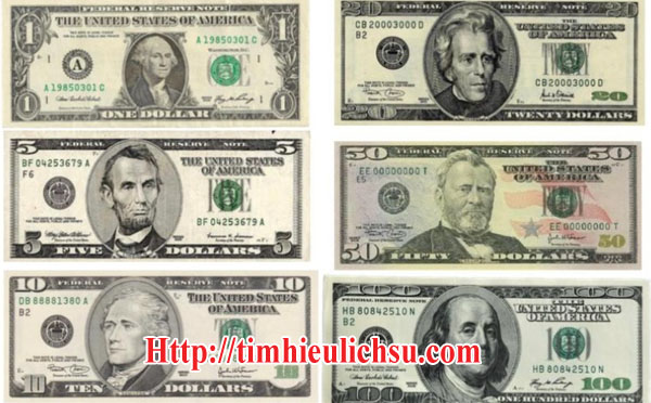 Các nhân vật trên các tờ tiền Usd Mỹ đều là các vị tổng thống Mỹ hoặc nhân vật có công lớn trong việc xây dựng quốc gia Mỹ phát triển đến ngày nay