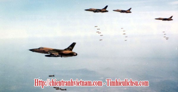 Máy bay F-4 của Không Quân Mỹ ném bom oanh tạc, yểm trợ trong chiến Dịch Xuân Hè 1972 hay chiến dịch Nguyễn Huệ hay còn gọi là Mùa Hè Đỏ Lửa 1972 trong chiến tranh Việt Nam - Us Air Force's F-4 Phantom made airstrikes in Easter Offensive 1972 in Vietnam war